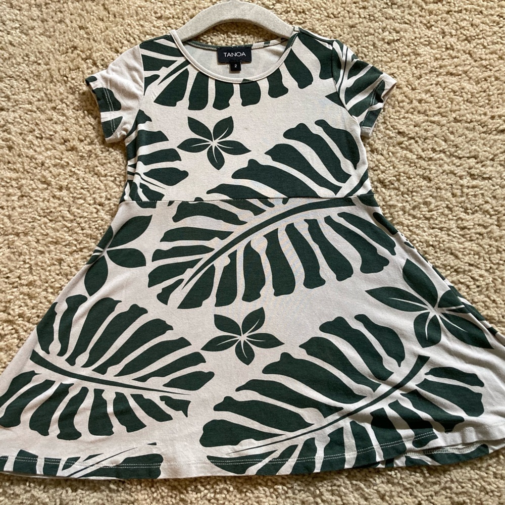 Tanoa Hawaii Modern Palm Skater Dress